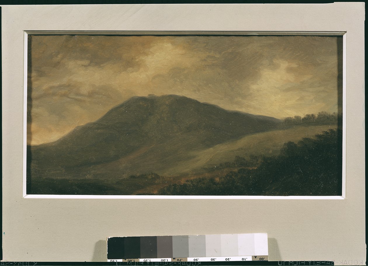 Monte Cavo, nära Nemi (olja på kort) av Pierre Henri de Valenciennes