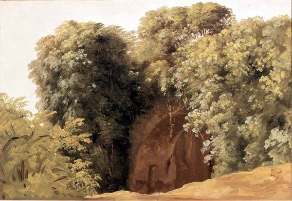 Ruinerna av en arkad med gräskluster av Pierre Henri de Valenciennes