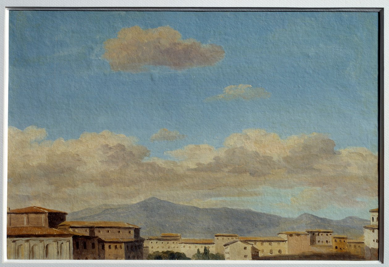 Sky study vid Quirinal (Rom). Målning av Pierre Henri De Valenciennes (1750-1819) av Pierre Henri de Valenciennes