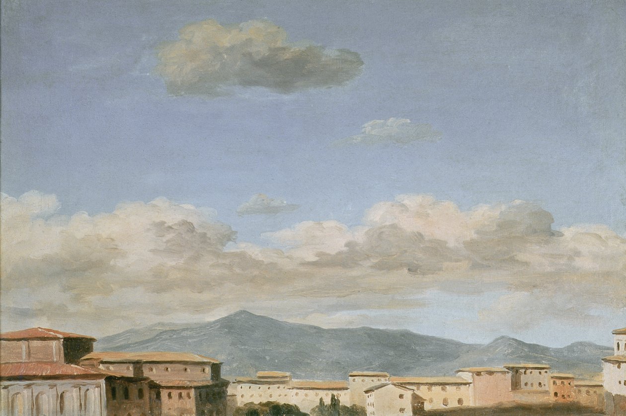 Study of the Sky at Quirinal (olja på papper monterad på kort) av Pierre Henri de Valenciennes
