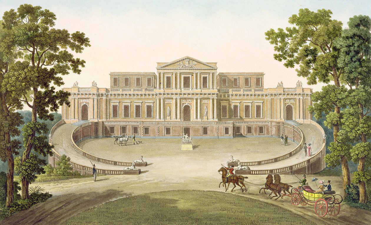 Paviljongen i Haarlem, ur "Choix des Monuments, Edifices et Maisons les plus remarquables du Royaume des Pays-Bas" av Pierre Jacques Goetghebuer, publicerad 1827 (akvatint) av Pierre Jacques Goetghebuer