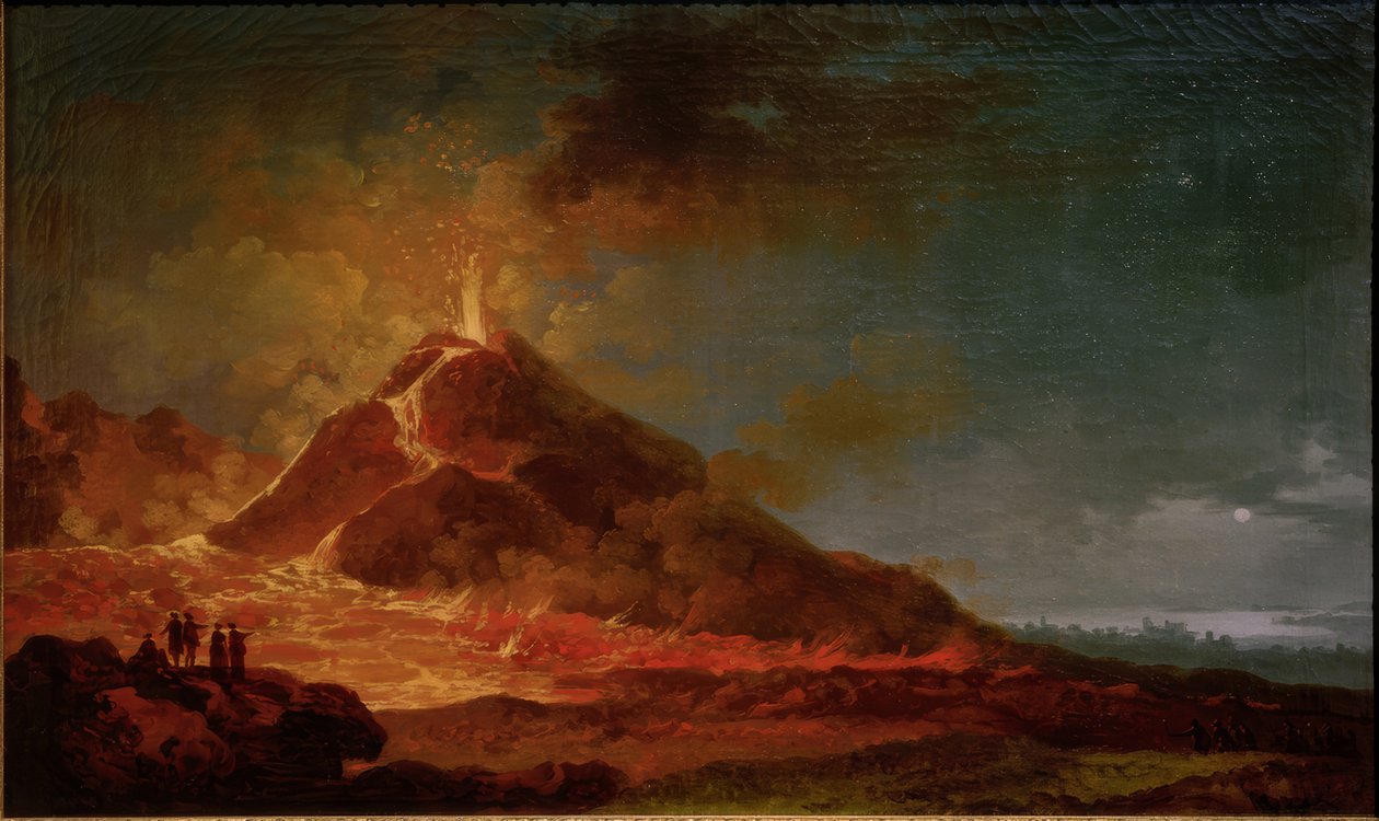 Vesuvius utbrott den 14 maj 1771 av Pierre Jacques Volaire