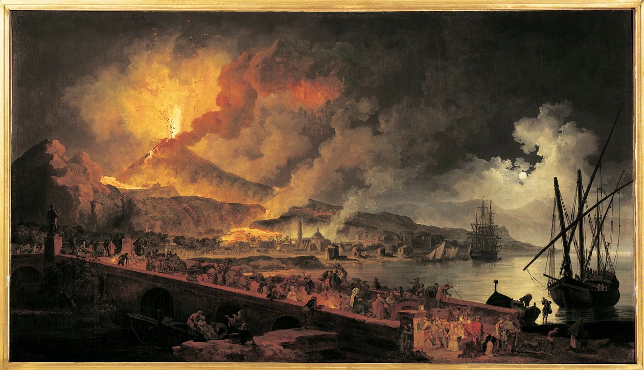 Frankrike, Nantes, vulkanen Vesuvius utbrott från Portici av Pierre Jacques Volaire
