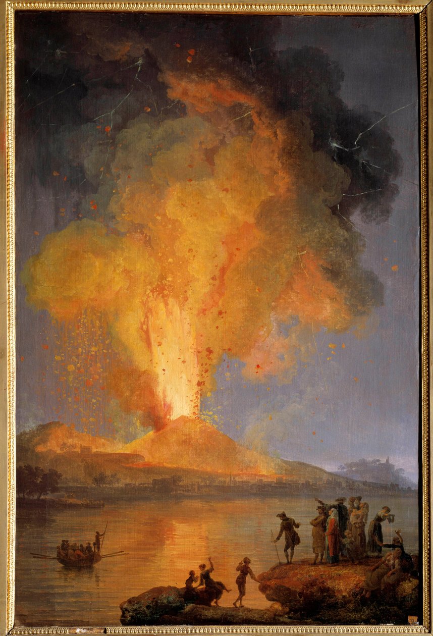 Vesuvius utbrott Målning av Pierre-Jacques (Pierre Jacques) Volaire (Le chevalier volaire) (1729-1802) 1700-talet sön 0,99x0,65 m Toulon, museum för de sköna konsterna - Vesuvius utbrott. Målning av Pierre-Jacques (Pierre Jacques) Volaire (kallad Kn av Pierre Jacques Volaire