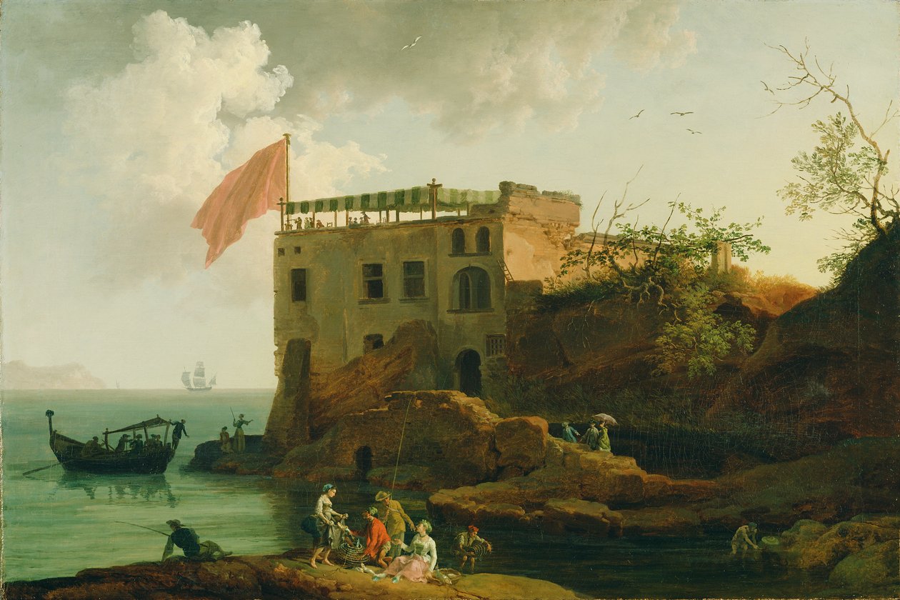 Utsikt över Gaiola, ca 1770-90 av Pierre Jacques Volaire