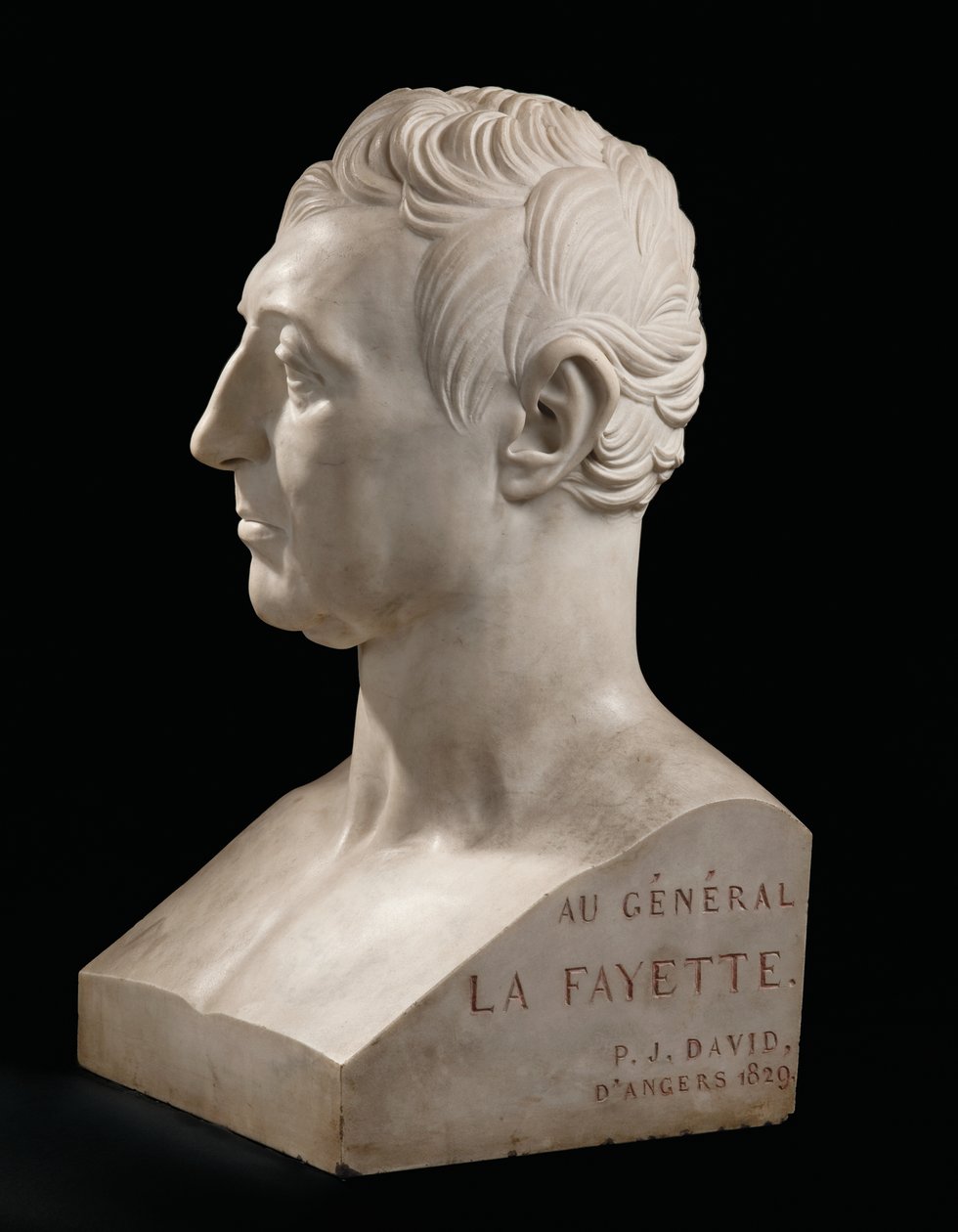 Byst av Marie-Joseph-Gilbert du Motier, Marquis de La Fayette av Pierre Jean David dAngers