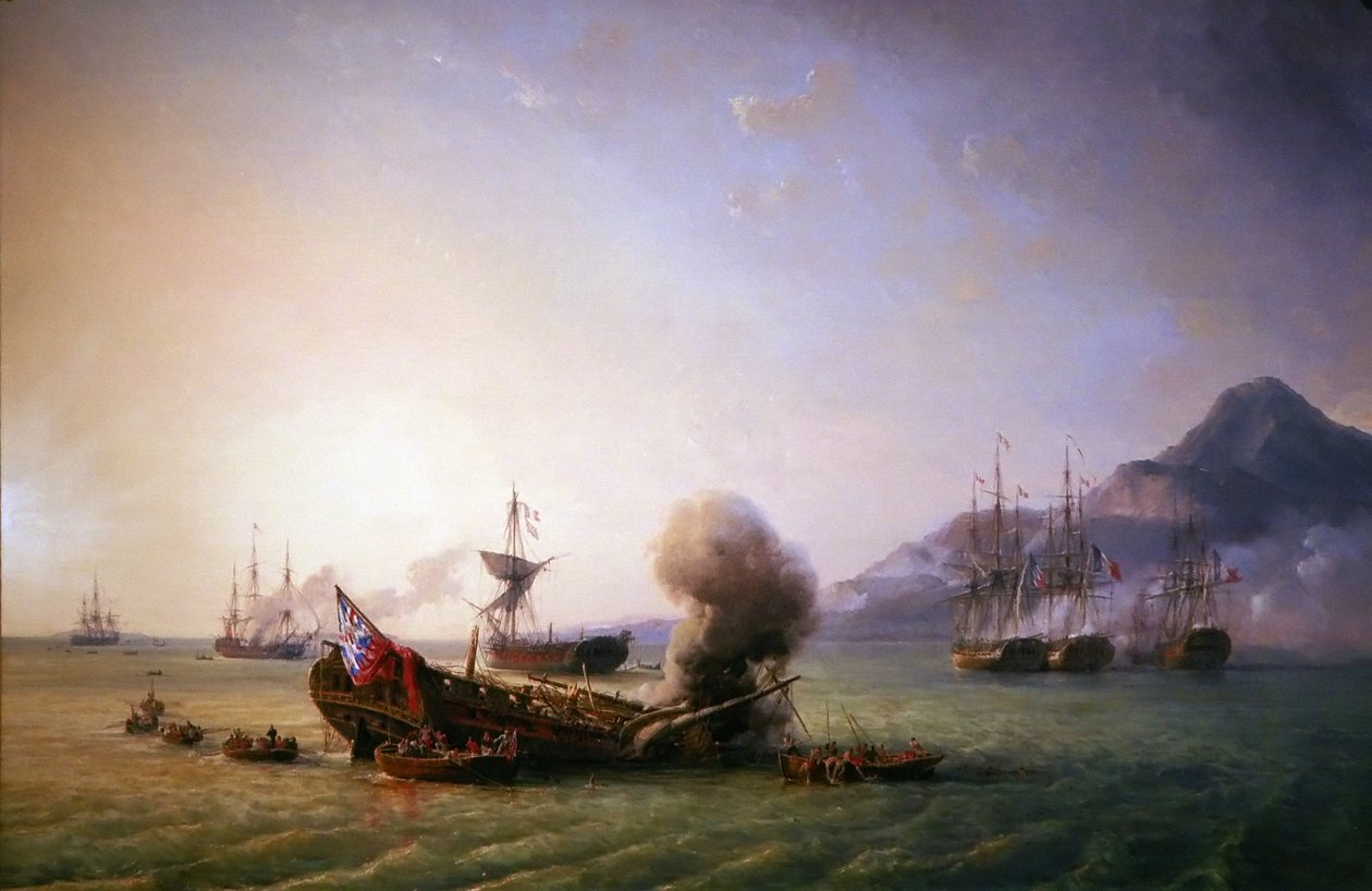 Franska: Combat du Grand Port, 23 augusti 1810 av Pierre Julien Gilbert