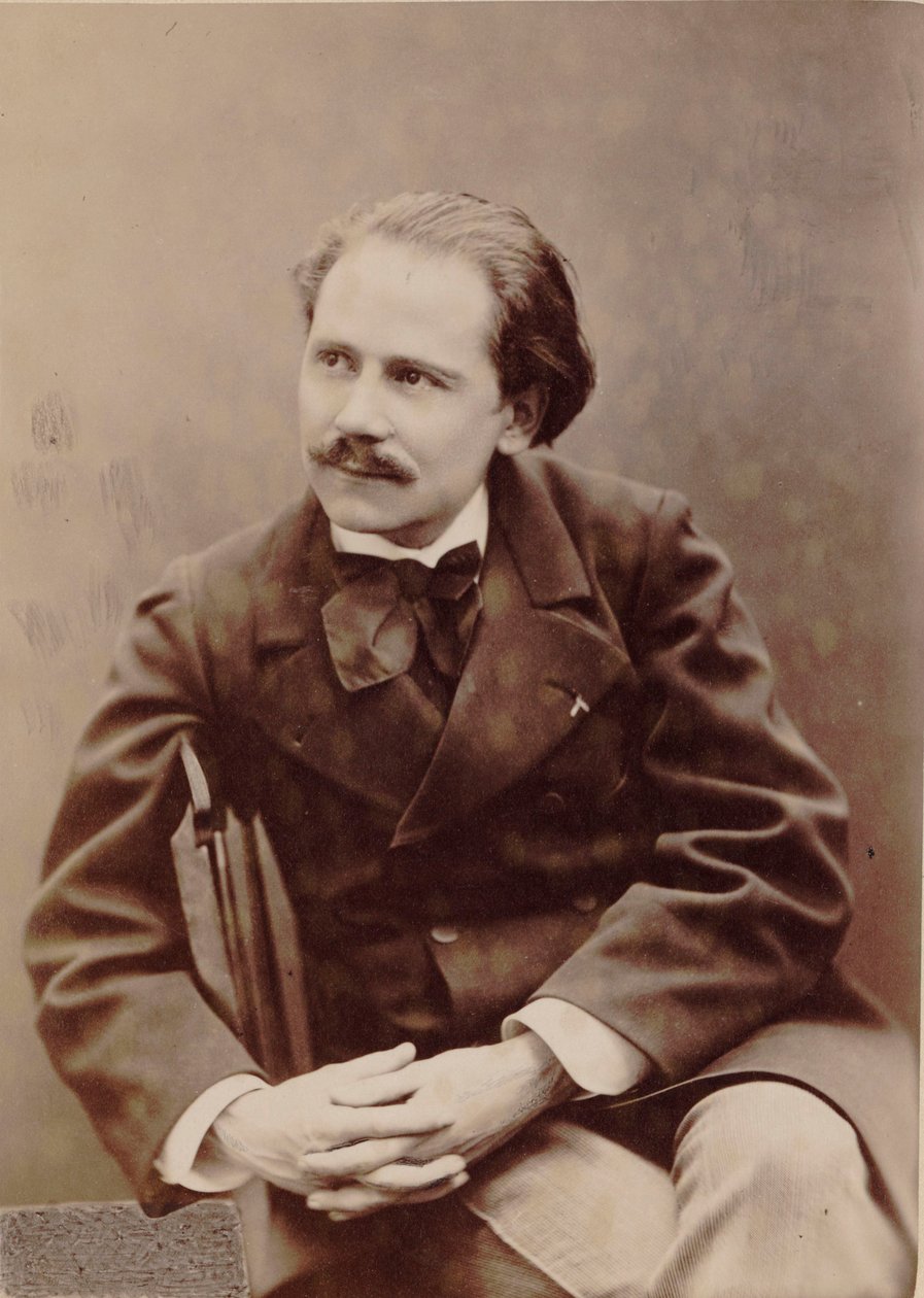 Porträtt av kompositören Jules Massenet 1842-1912, 1880. av Pierre Lanith Petit