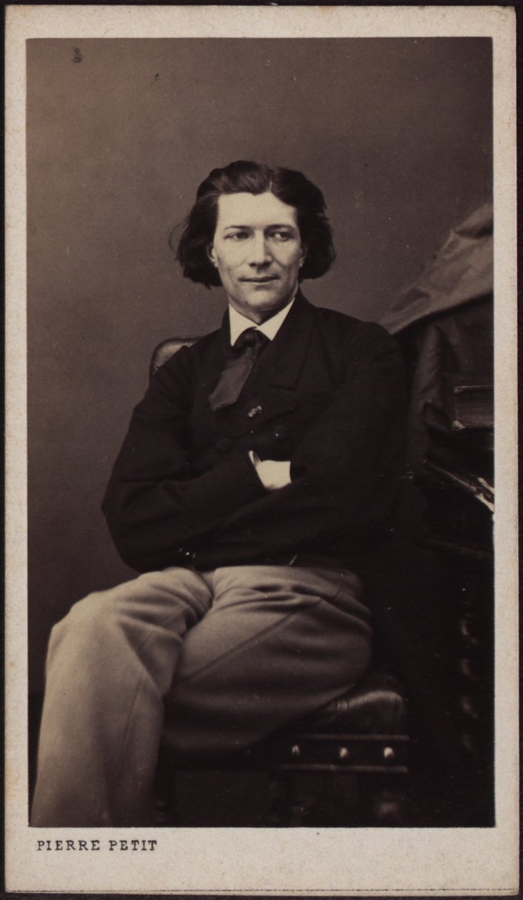 Porträtt av dramatikern Victorien Sardou 1831-1908, ca 1860. av Pierre Lanith Petit