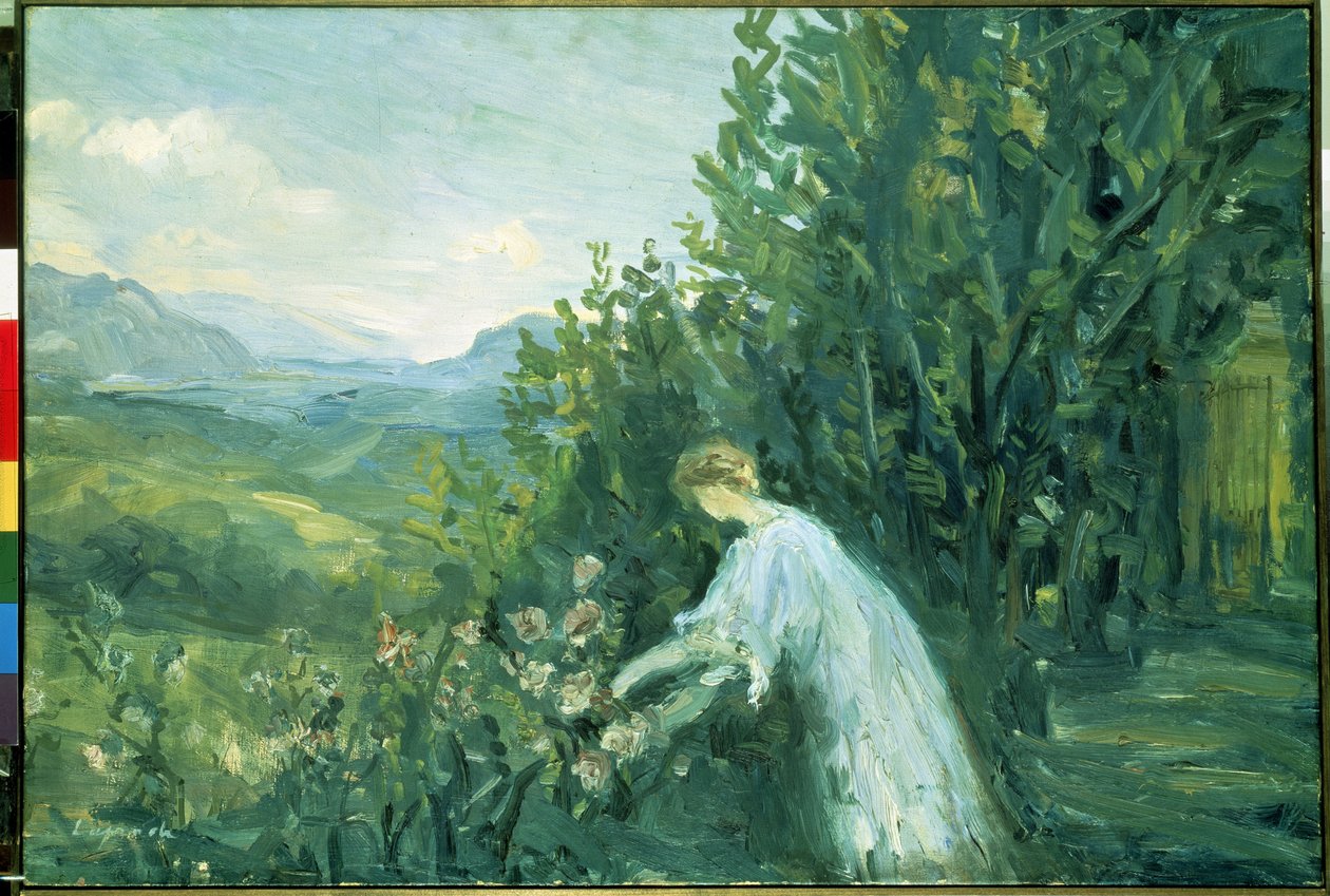 Kvinna i en trädgård (Lady in the Garden). Målning av Pierre Laprade (1875-1931) av Pierre Laprade
