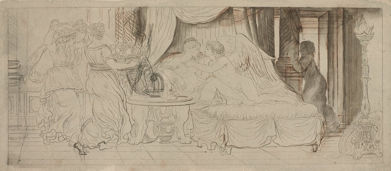 Cupid och Psyche av Pierre Lelu