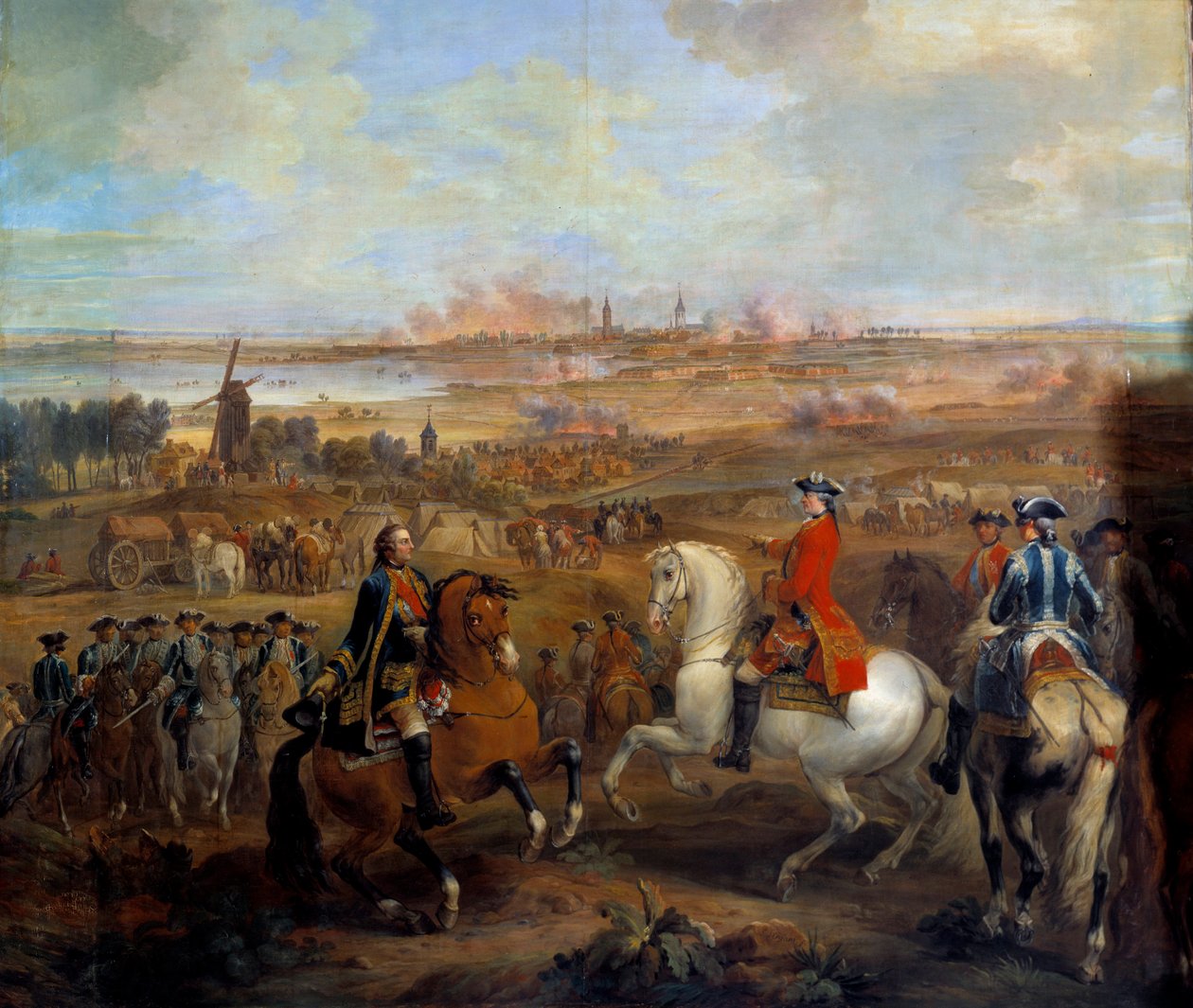 Flanderns fälttåg (1745-1747): "" Capture of Menin, 4 juni av Pierre Lenfant