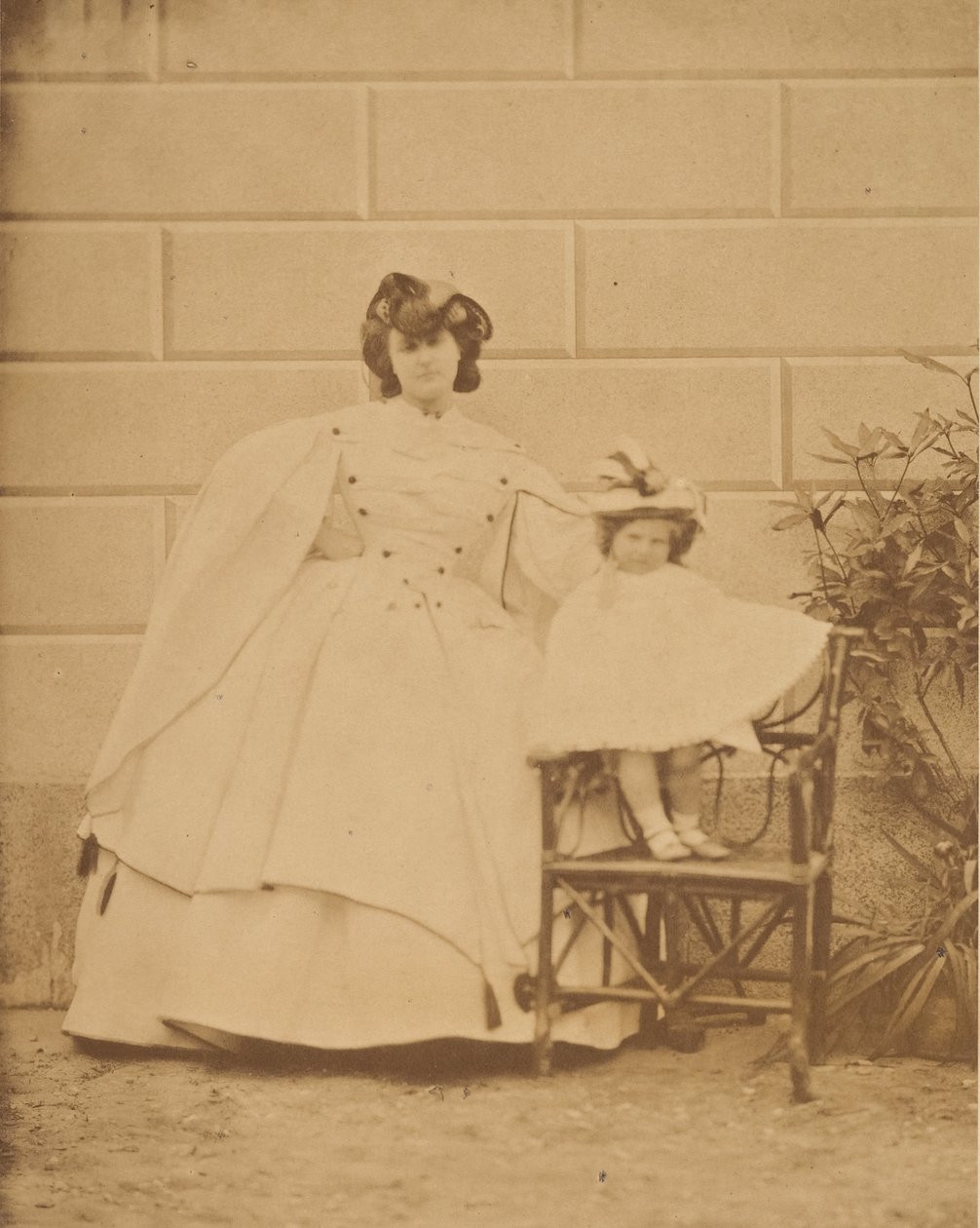 Modern och brudgummen, 1860-talet. av Pierre Louis Pierson