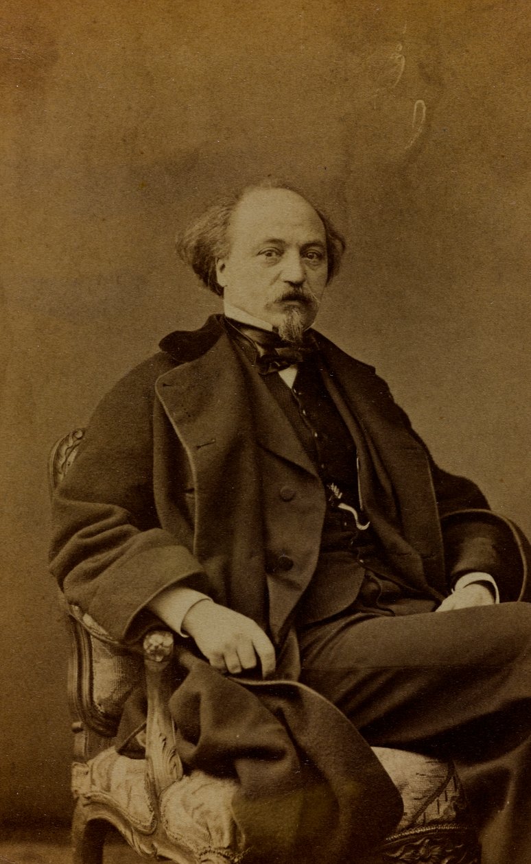 Porträtt av Jean Pierre Alexandre Antigna, fransk målare; visitkort av Pierre Louis Pierson
