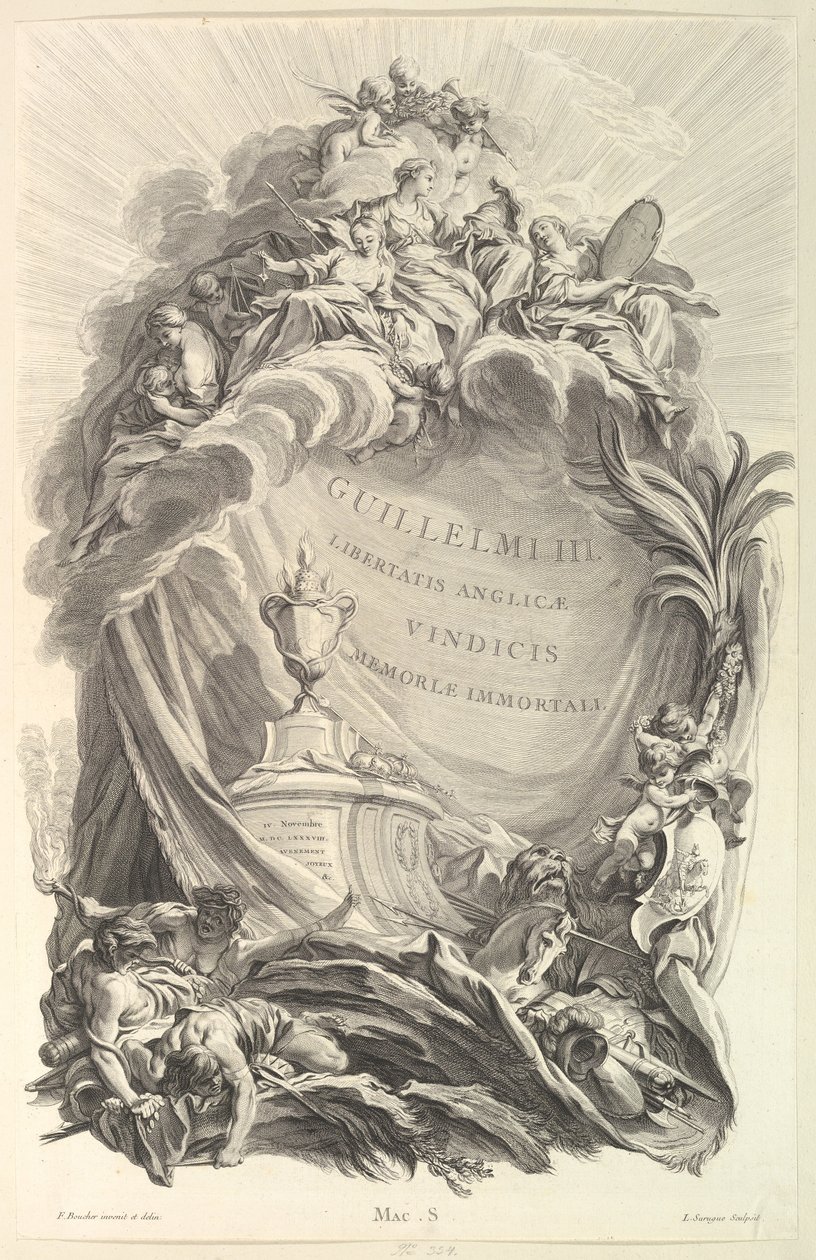 Frontispice till William III:s grav Frontispice till William I:s grav..., ca. 1736. av Pierre Louis de Surugue