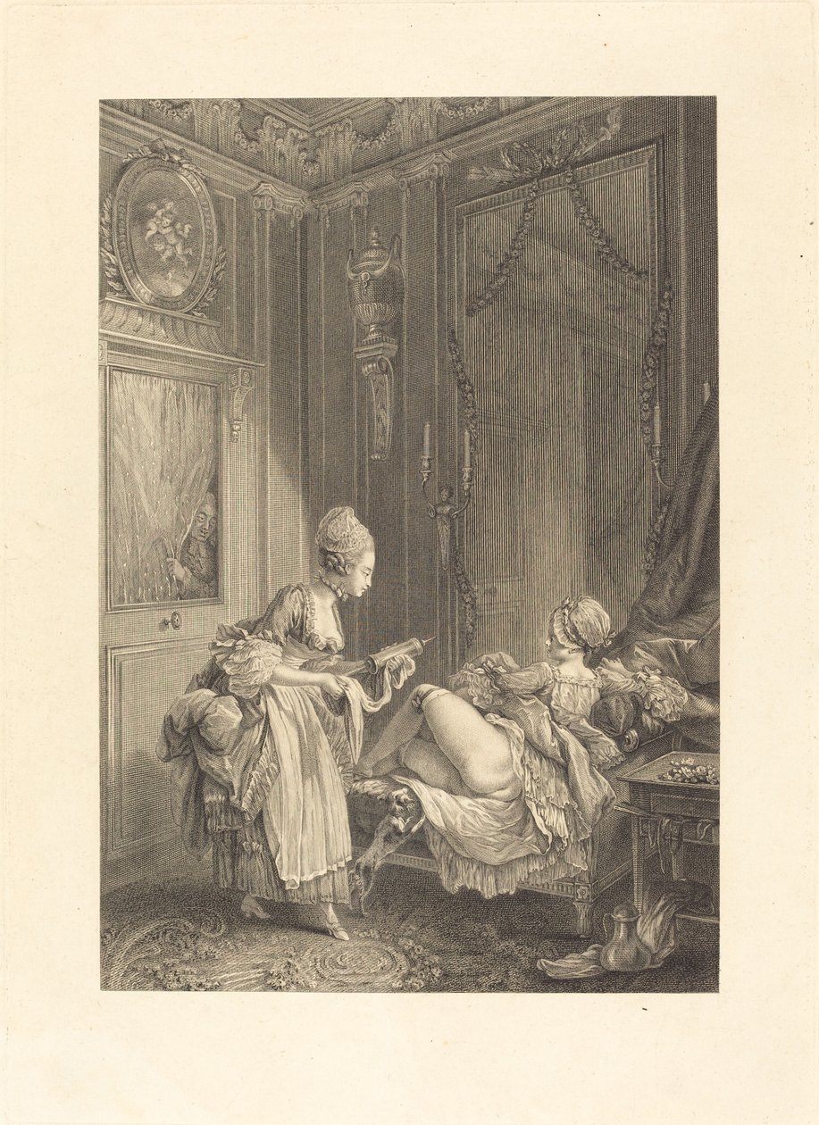 Den nyfikna av Pierre Maleuvre after Pierre Antoine Baudouin