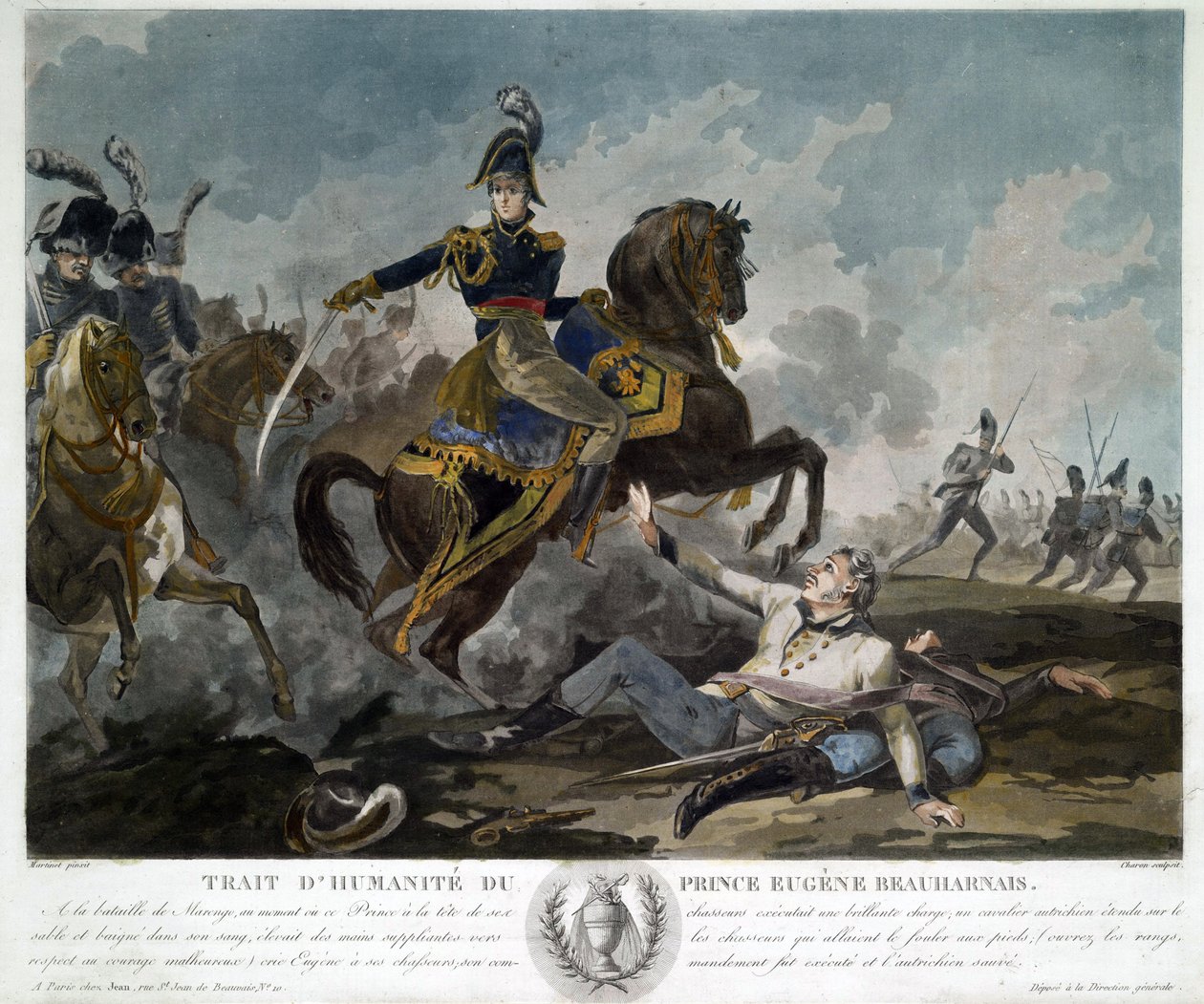 Eugene de Beauharnais kontinens (1781-1824) - Martinet, Pierre (1781-?) - ca 1814 - Akvatint - 34,8x42 - Privat samling av Pierre Martinet
