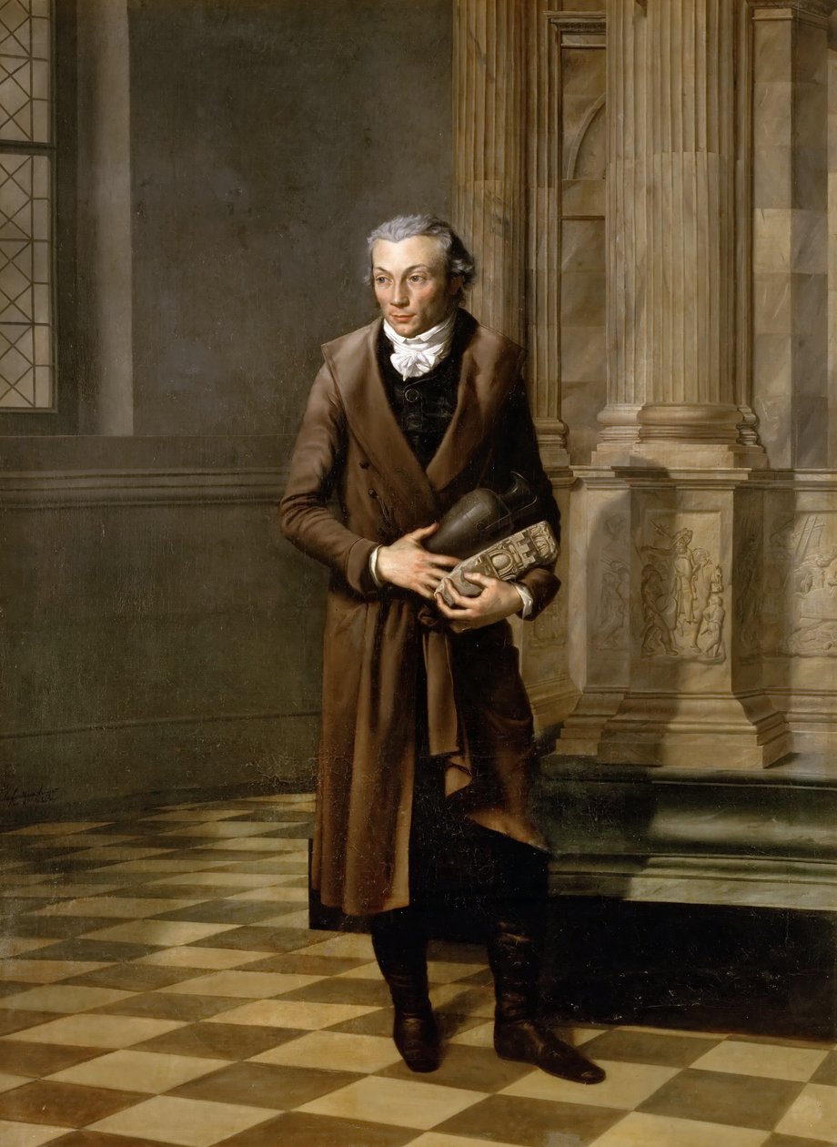 Porträtt av arkeologen Alexandre Lenoir 1761-1839 av Pierre Maximilien Delafontaine