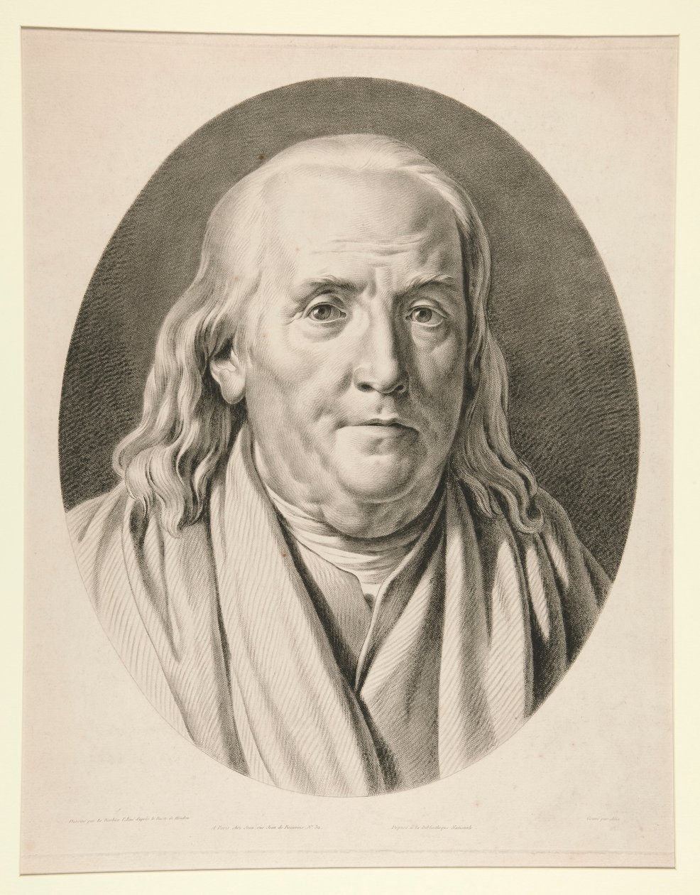Benjamin Franklin, efter en skulptur av Jean-Antoine Houdon av Pierre Michel Alix