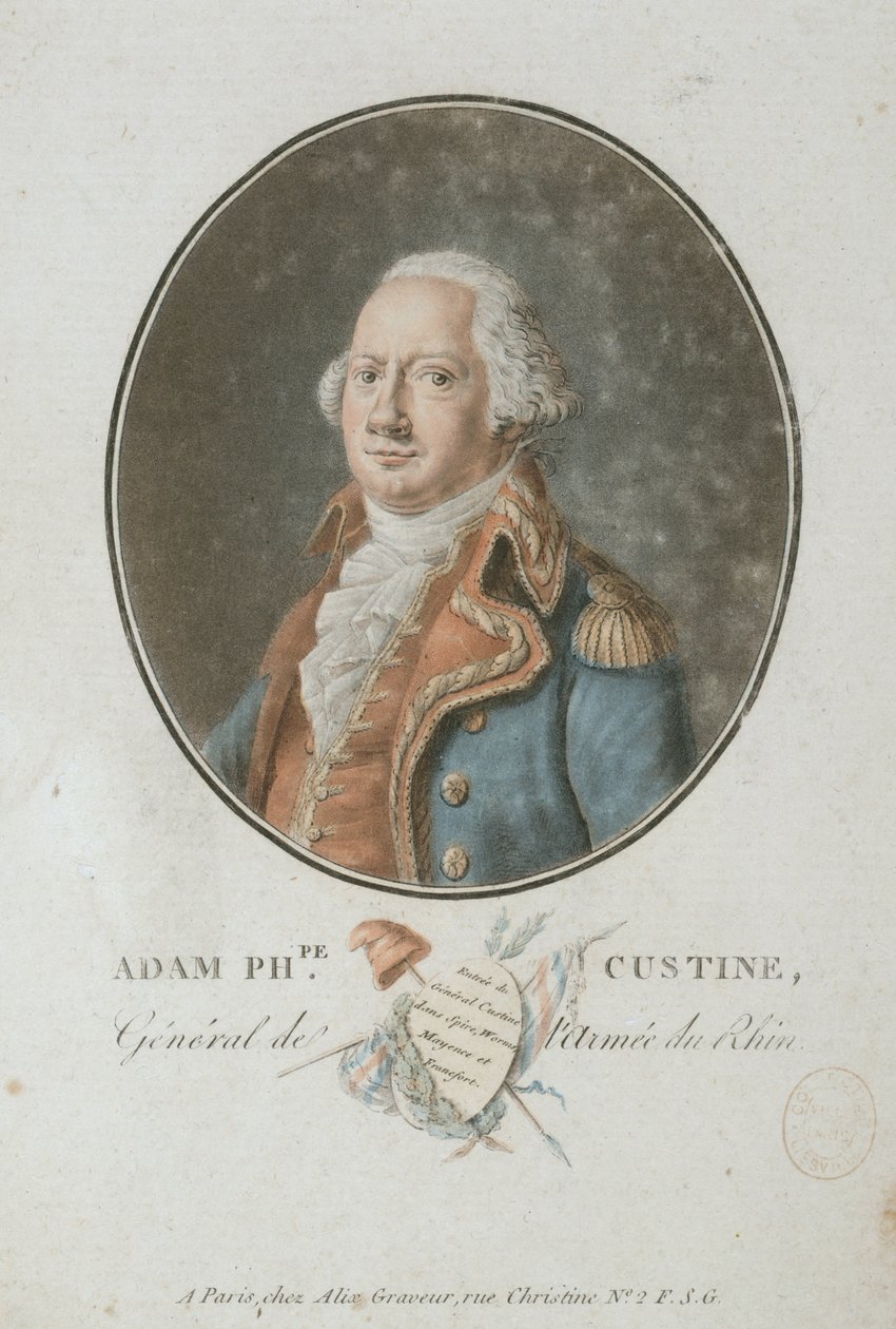 Greve Adam Philippe de Custine 1740-1793, 1793. av Pierre Michel Alix