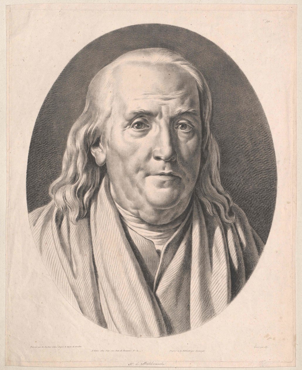 Nicolas Malebranche (tryck) av Pierre Michel Alix