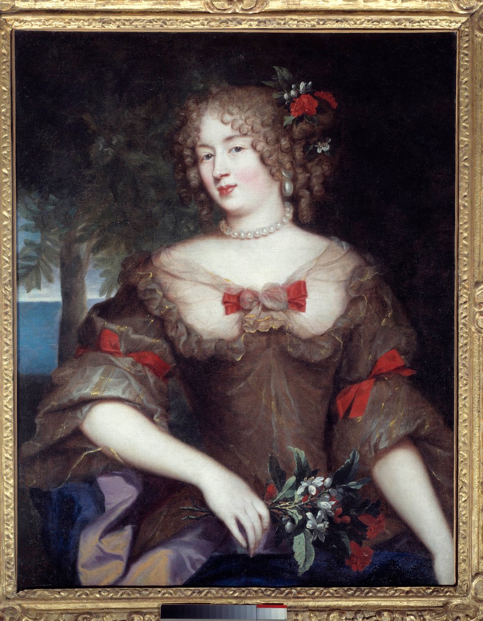 Madame de Sevigne: porträtt av Francoise Marguerite de Sevigne, grevinna av Grignan (1648-1705), dotter till Marie de Rabutin-Chantal, markisin av Sevigne (1626-1696). Målning av Pierre Mignard (1612-1695) av Pierre Mignard