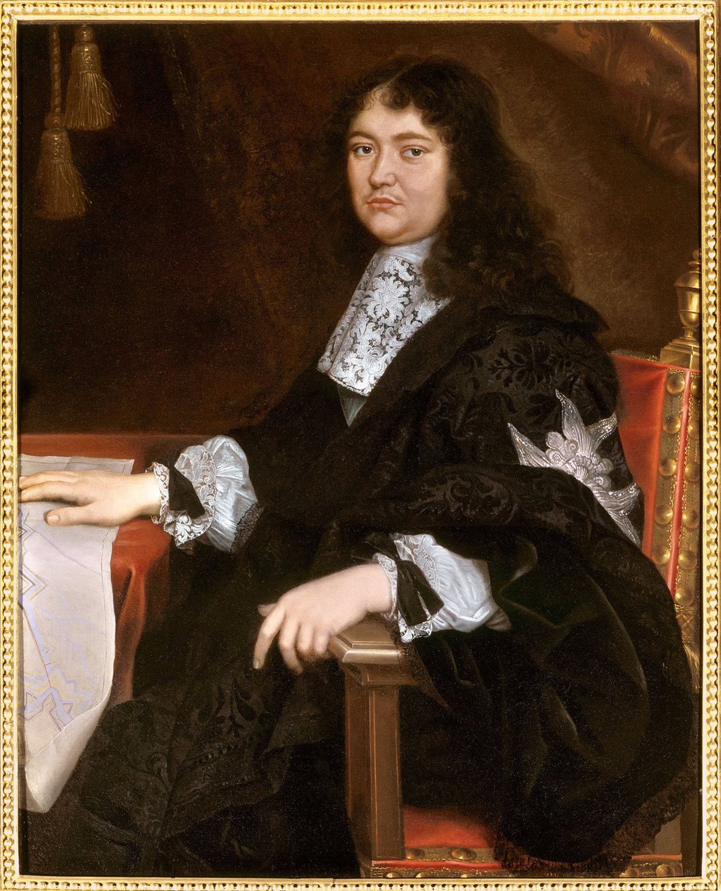 Porträtt av François Michel Le Tellier, markis de Louvois 1641-1691, andra hälften av 1600-talet av Pierre Mignard