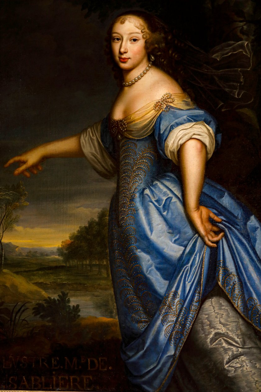 Porträtt av Madame de la Sablière. Olja på duk av Pierre Mignard