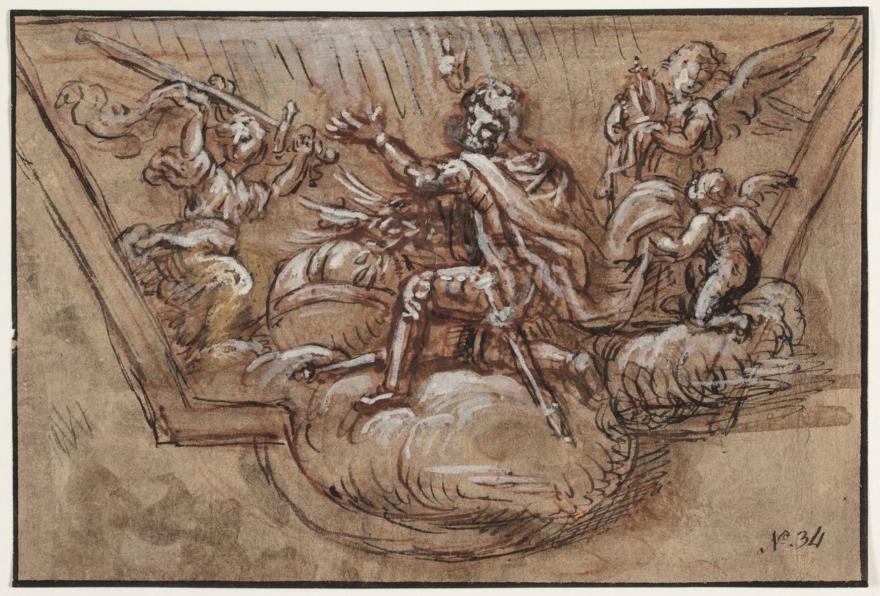 Utkast till takdekoration av Pierre Mignard