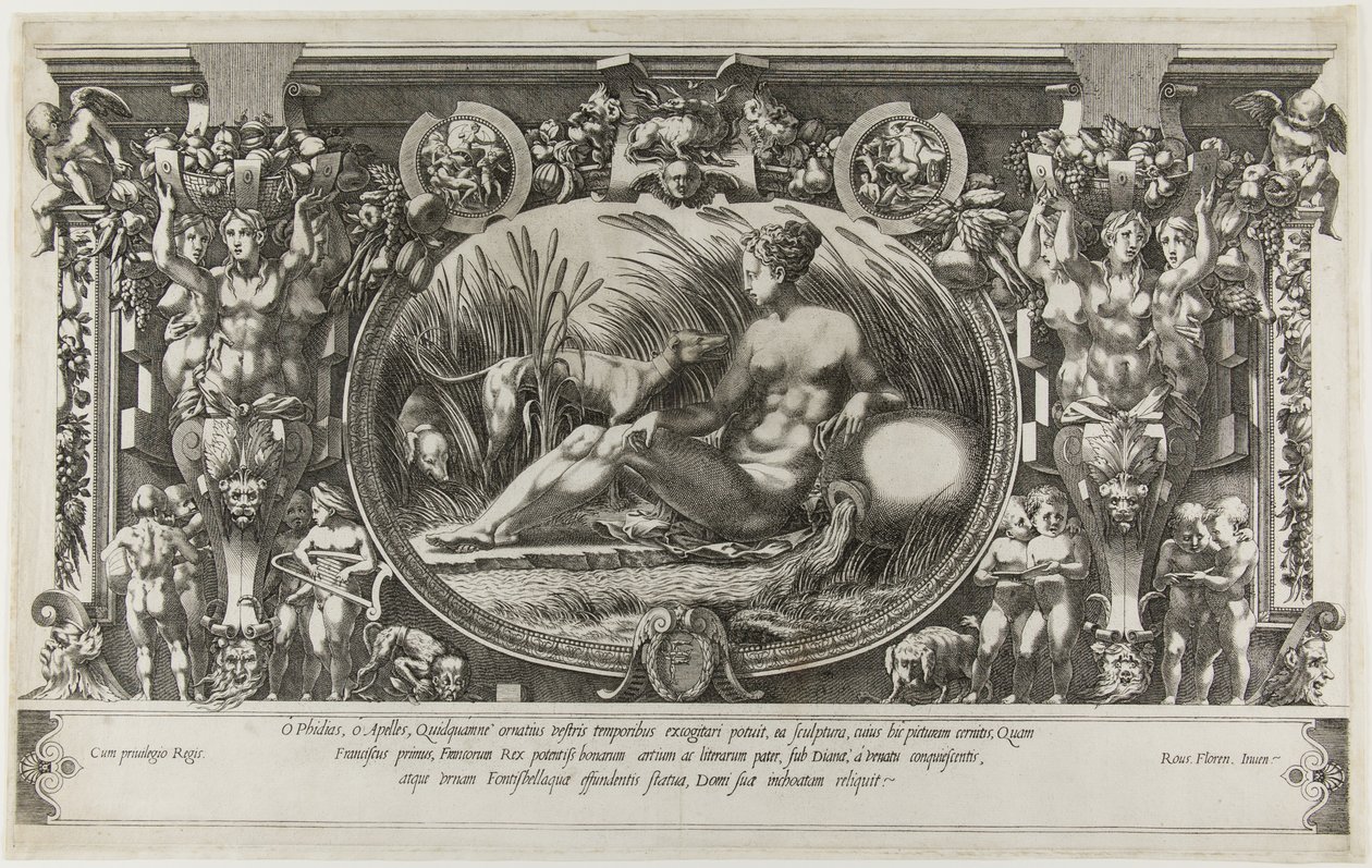 Nymfen i Fontainbleau, 1554 av Pierre Milan