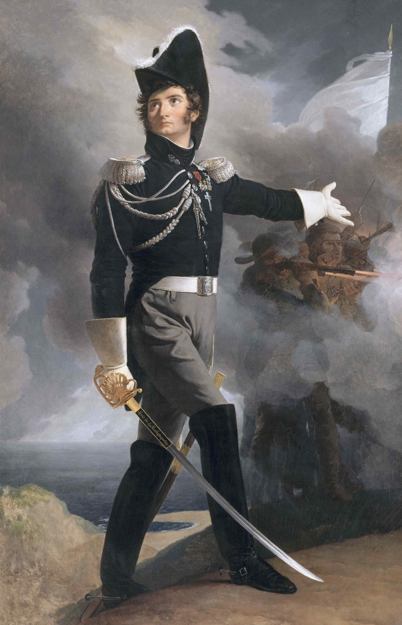 General Louis Duverger, markis de La Rochejaquelein 1777-1815, ca 1819. av Pierre Narcisse Guérin Baron