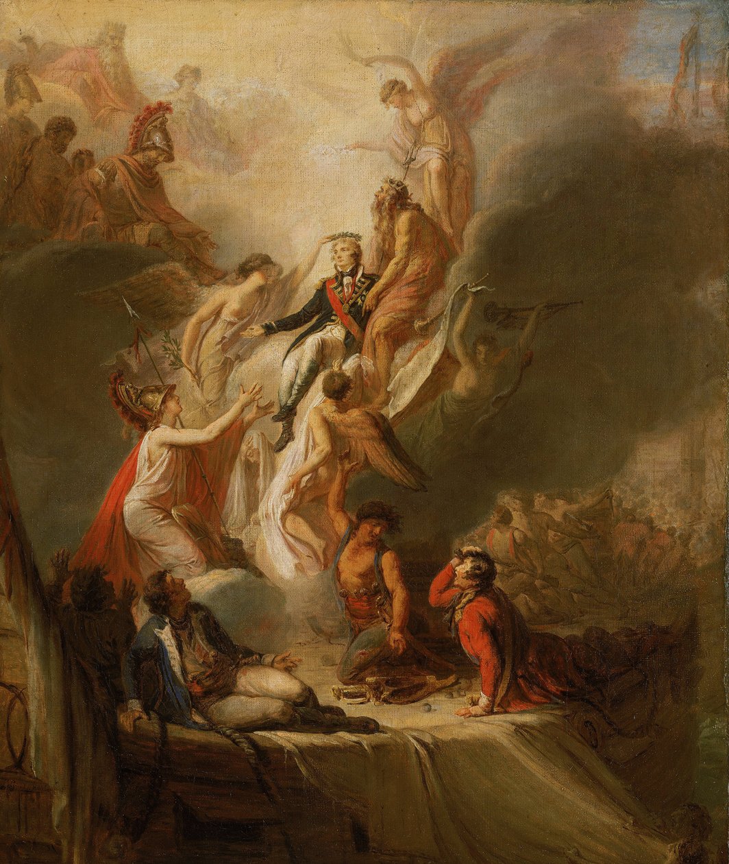 Horatio Nelsons (1758-1805) apoteos, ca 1805-18 (olja på duk) av Pierre Nicolas Legrand