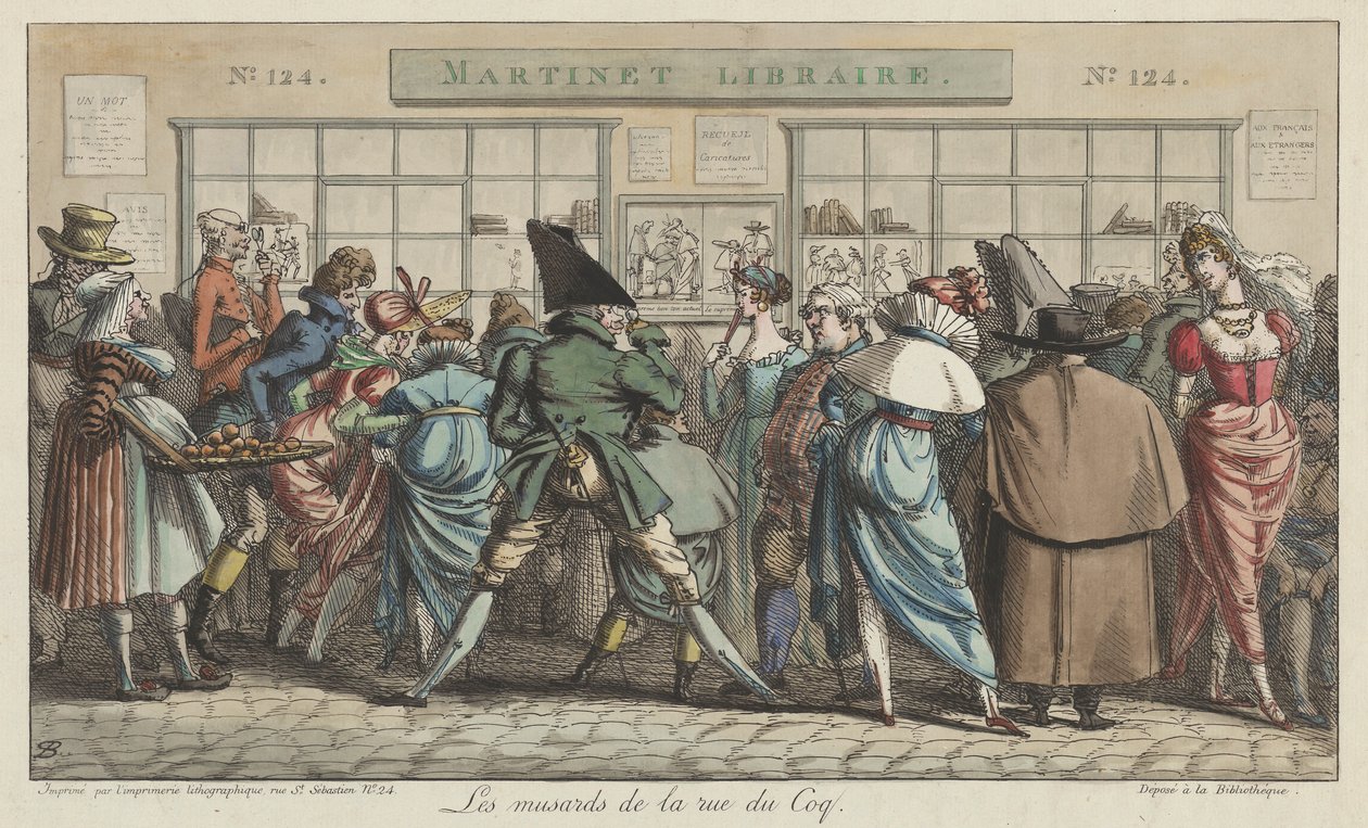 The Dawdlers av Rue du Coq av Pierre-Nolasque Bergeret