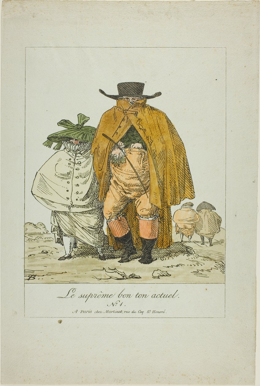Platta ett från The Supreme Current Fashion av Pierre Nolasque Bergeret