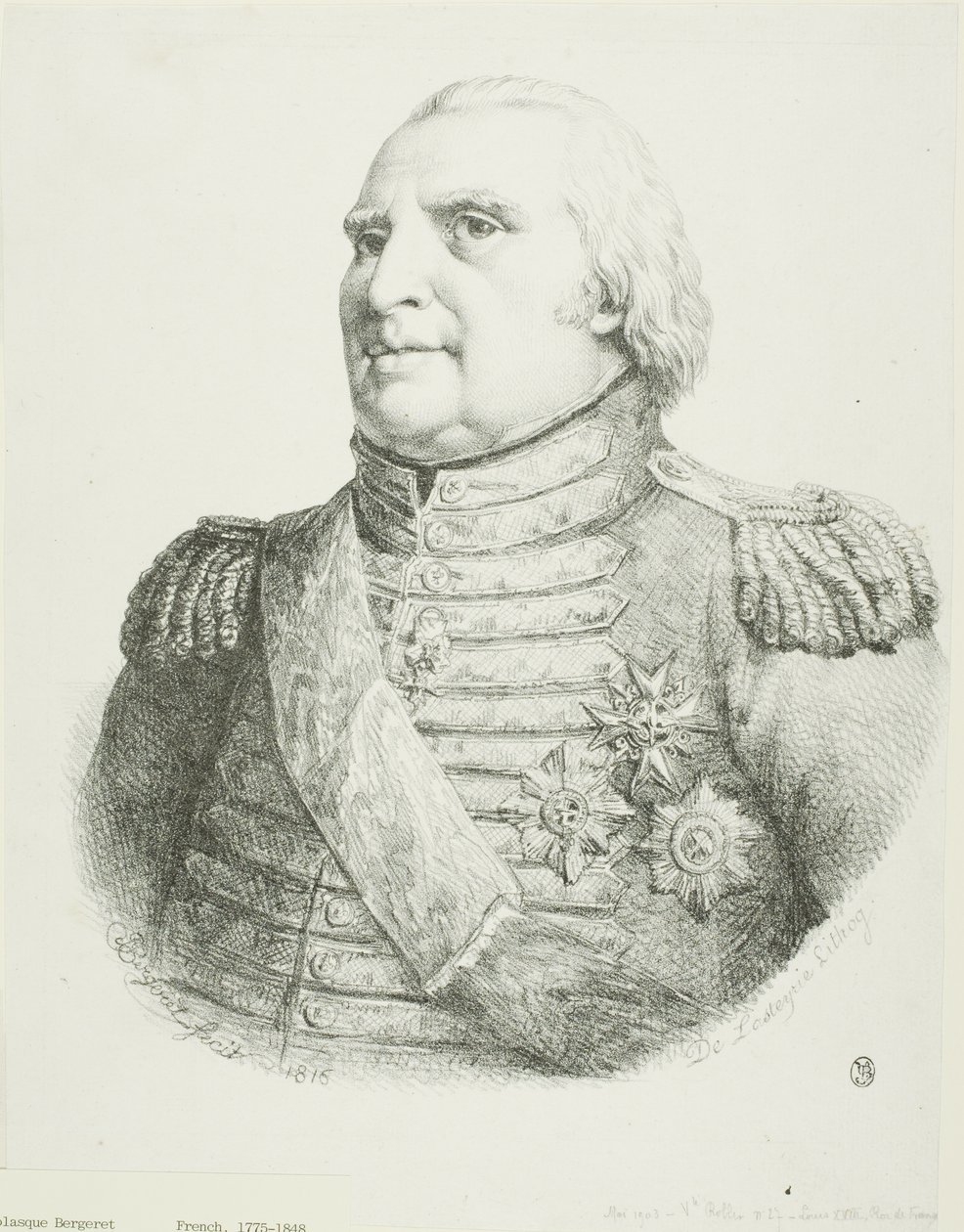 Porträtt av Ludvig XVIII av Pierre Nolasque Bergeret