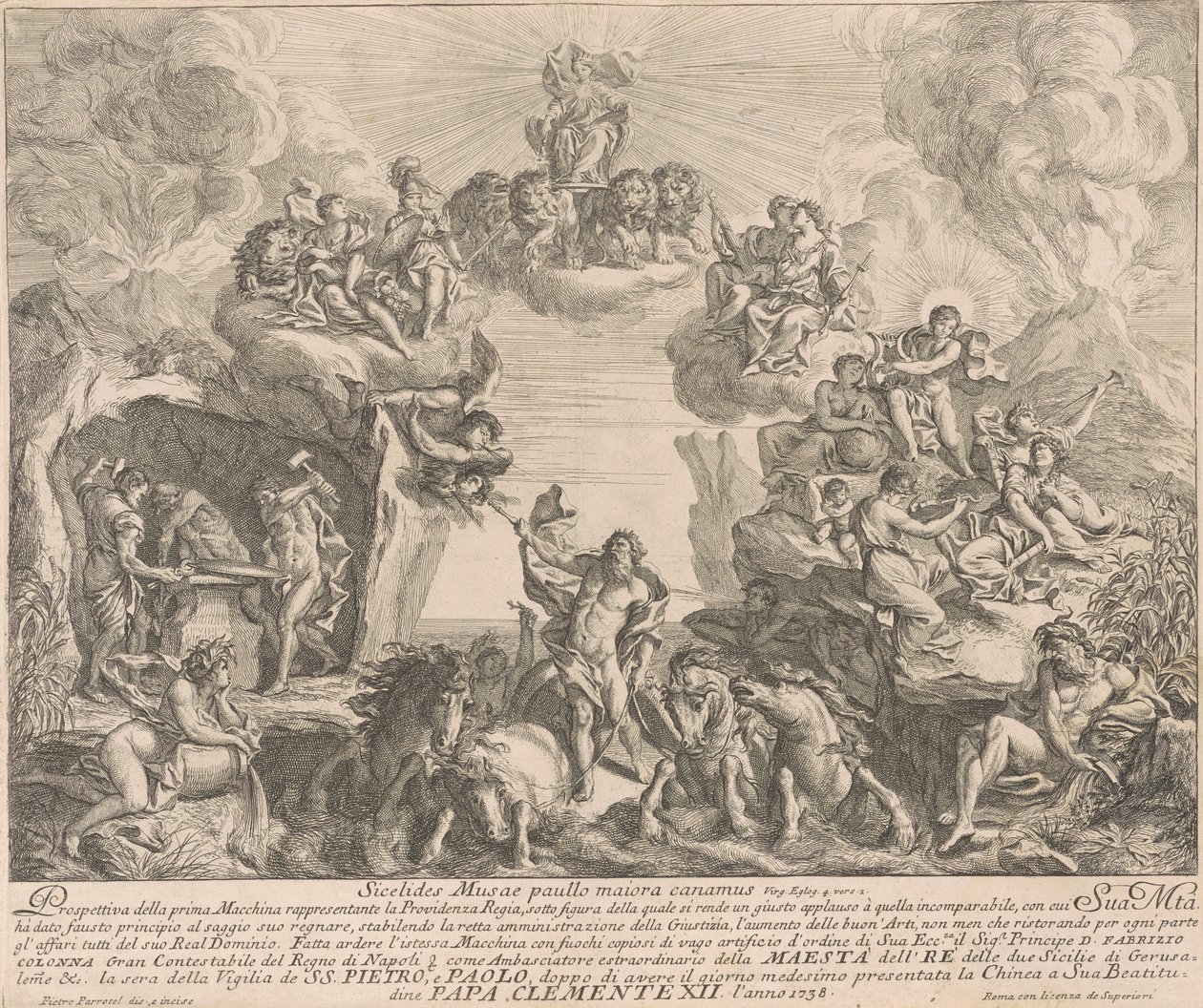 Prima Macchina för Kina 1738: Allegory of Regal Providence av Pierre Parrocel