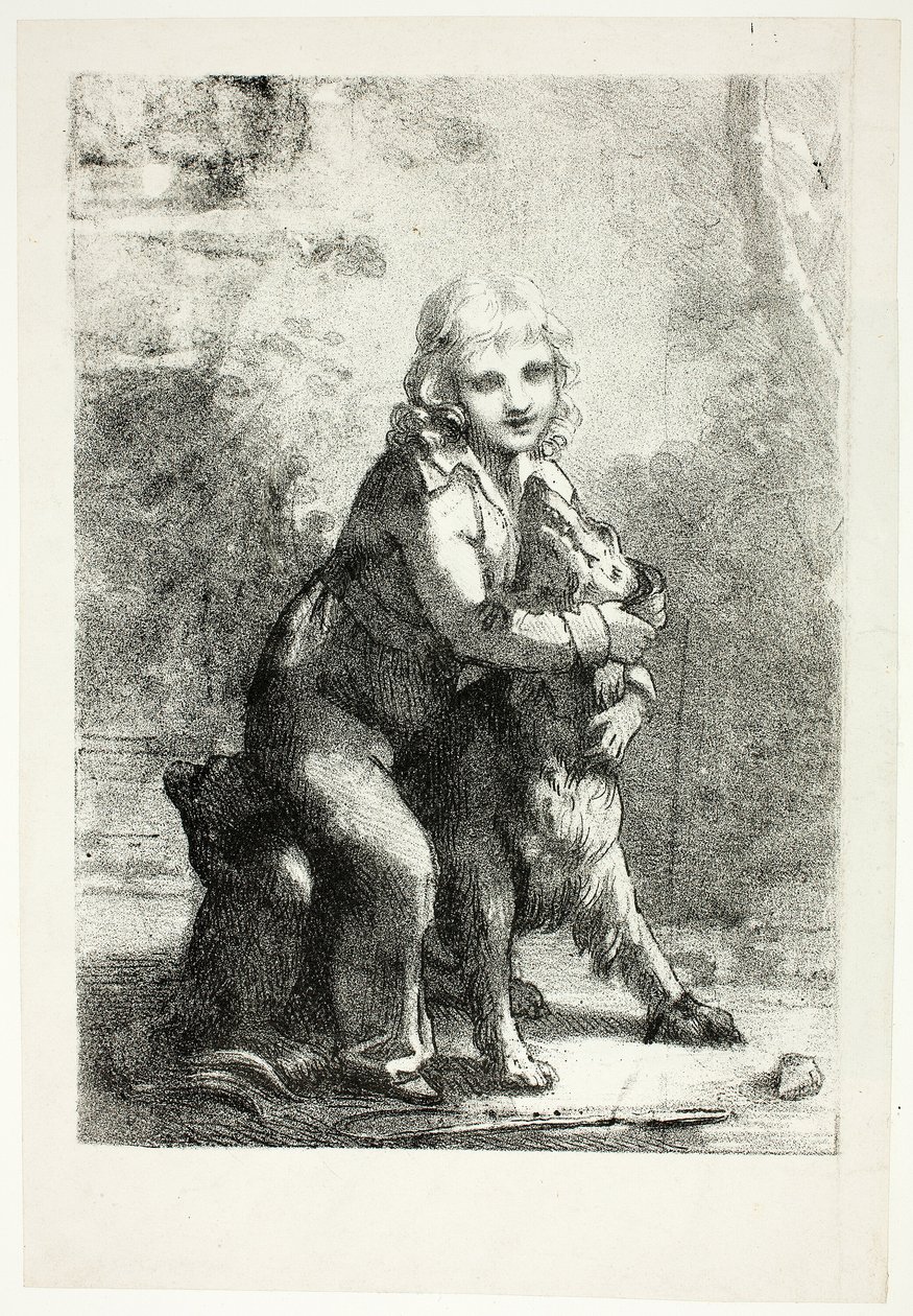 Barn med hund av Pierre Paul Prud