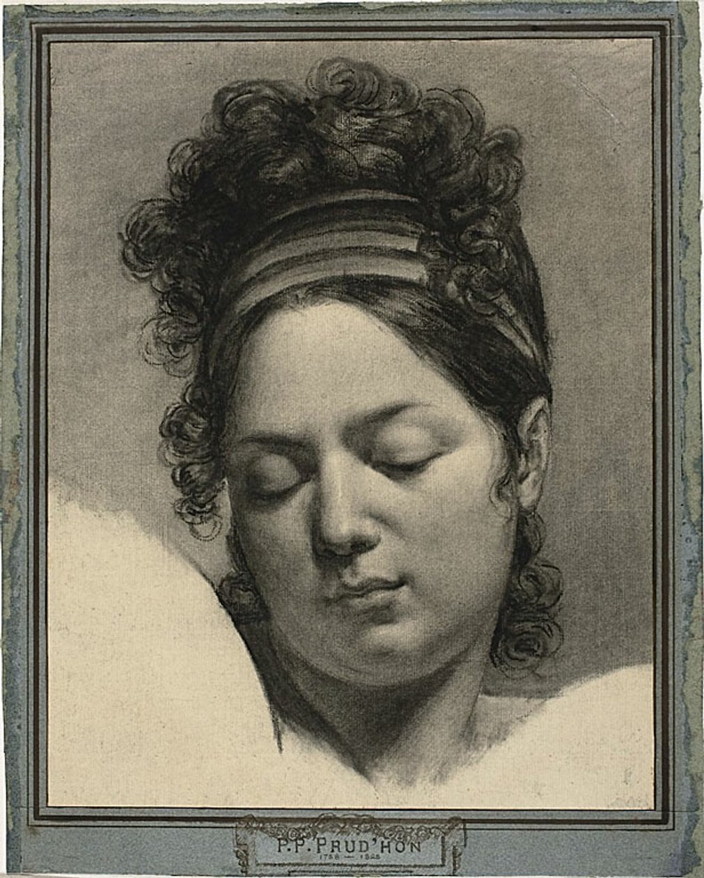 Huvud av en kvinna av Pierre Paul Prud
