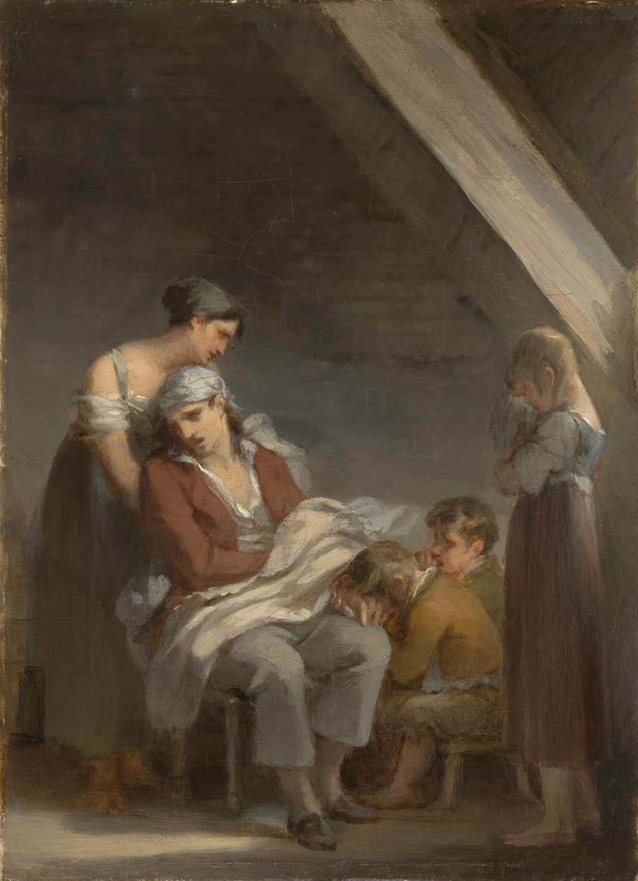 En sorgdrabbad familj, 1821 av Pierre Paul Prudhon