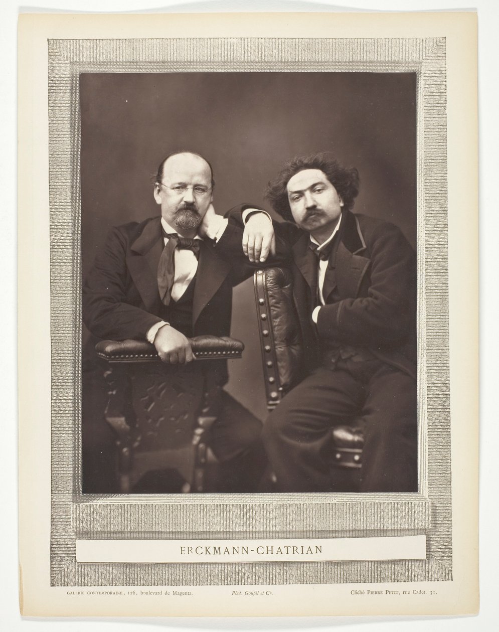 Émile Erckmann (fransk författare, 1822-1899) och Alexandre Chatrian (fransk författare, 1826-1890) av Pierre Petit