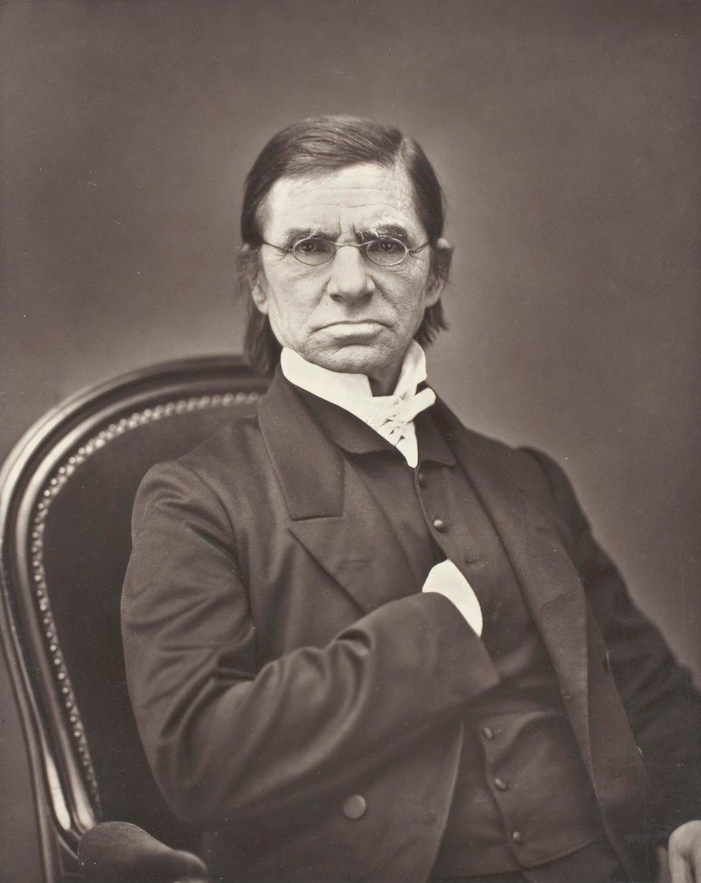 Émile Littré fransk lexikograf och filosof, 1801-1881, ca. 1876. av Pierre Petit