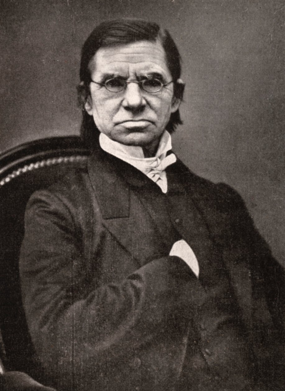 Emile Littre, fransk lexikograf och filosof, 1800-talet av Pierre Petit