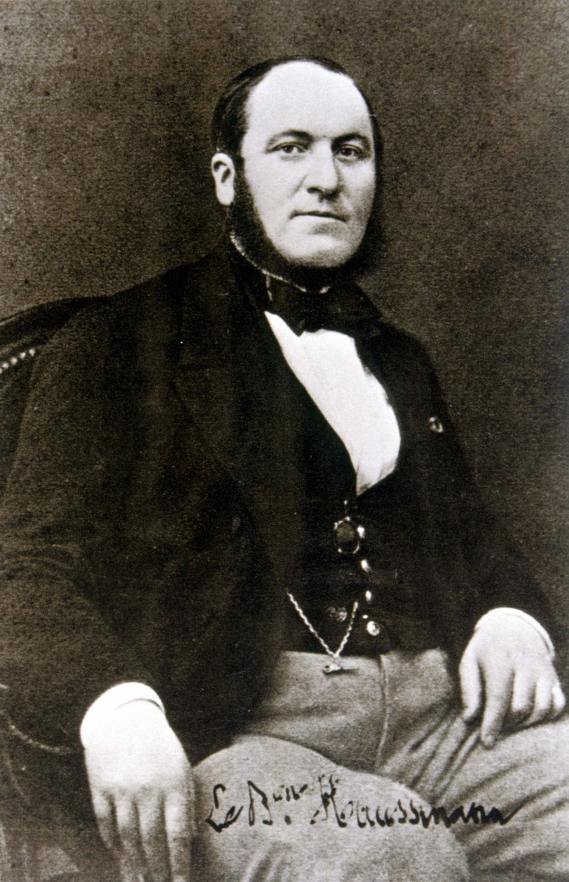 Porträtt av baron Haussmann, ca 1850 av Pierre Petit