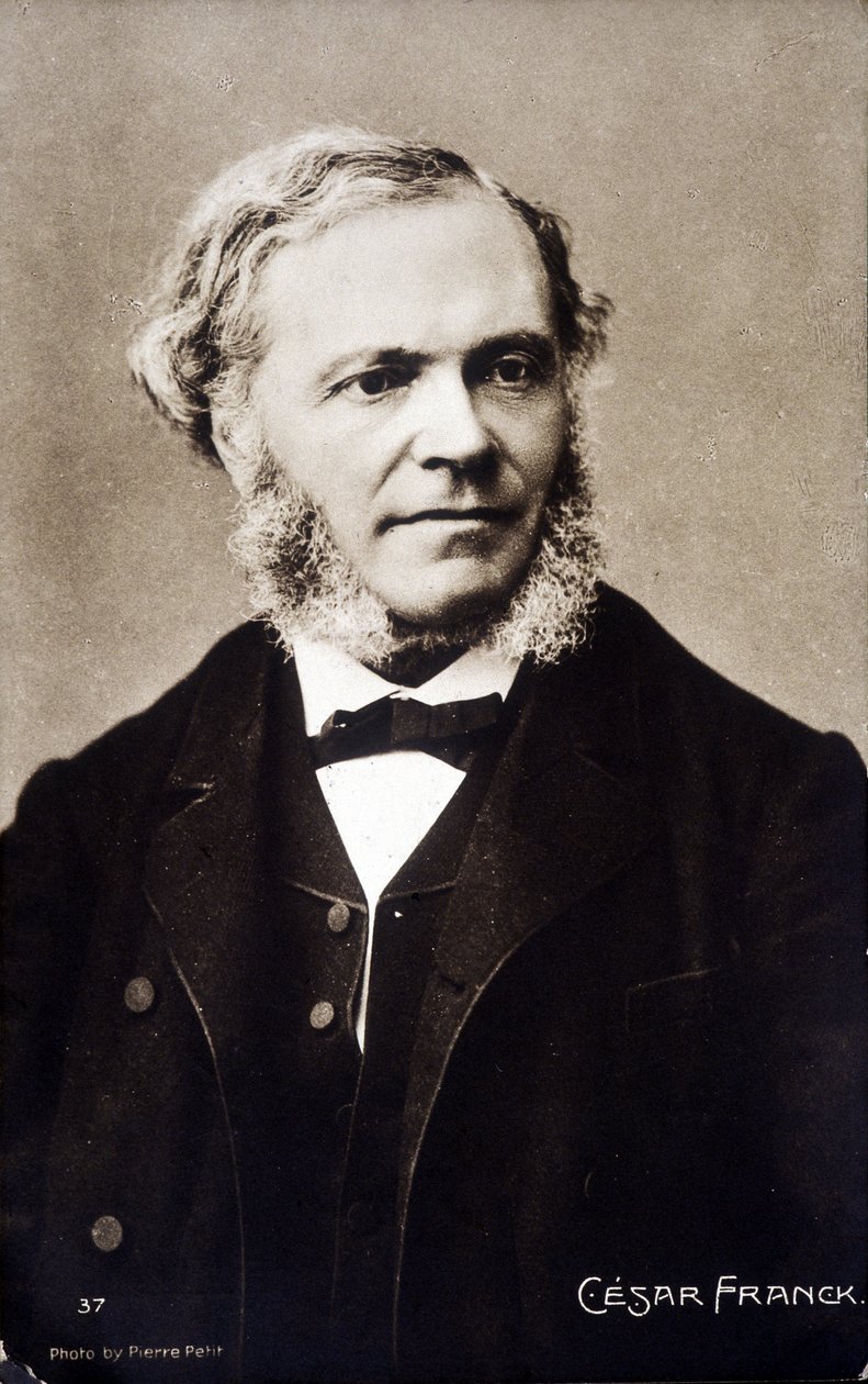 Porträtt av César Franck, fransk kompositör och organist av belgiskt ursprung (1822-1890). av Pierre Petit