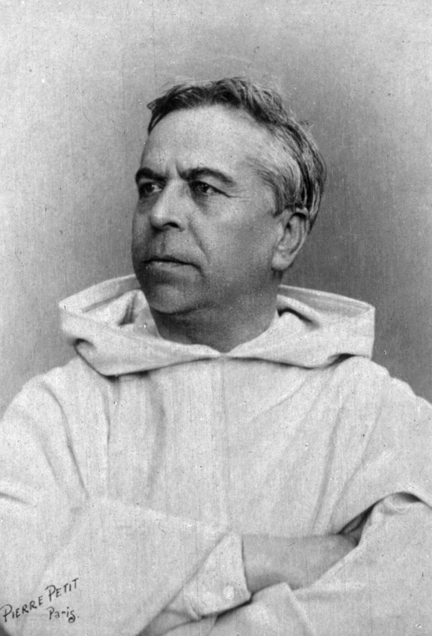 Porträtt av dominikanerbrodern Henri Didon, ca 1890-1900 (s/v foto) av Pierre Petit