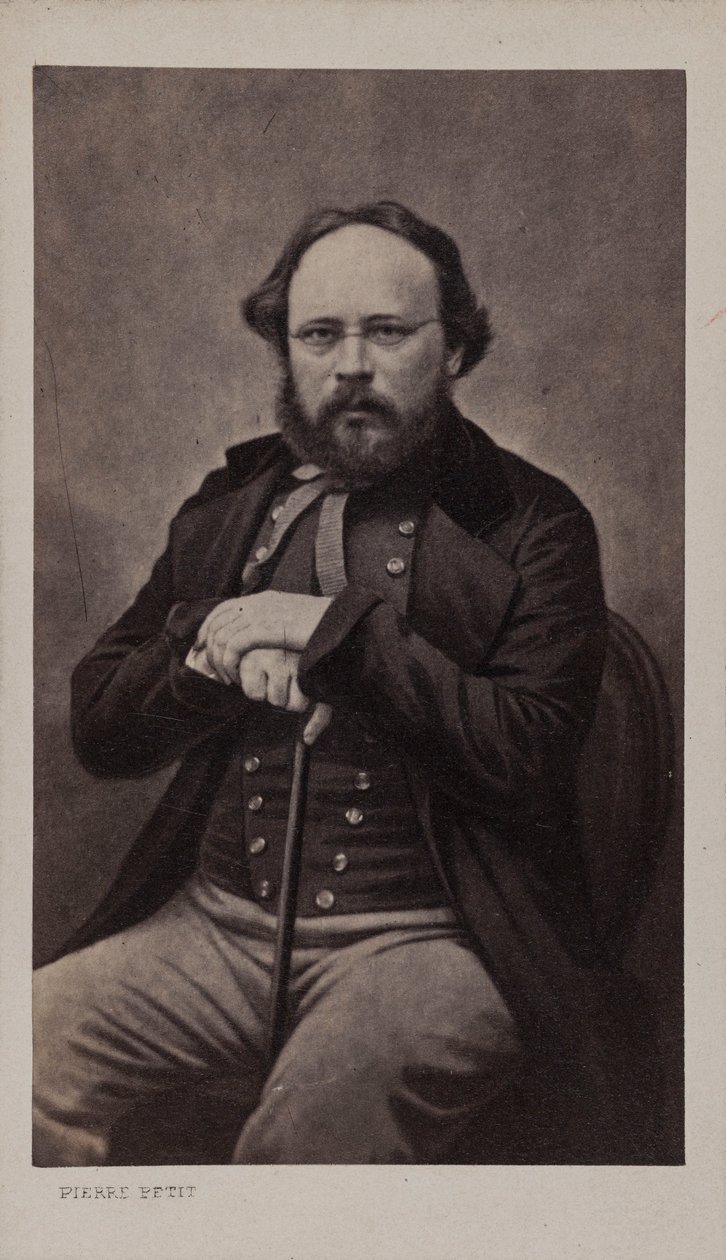 Porträtt av Pierre-Joseph Proudhon 1809-1865, ca 1860. av Pierre Petit
