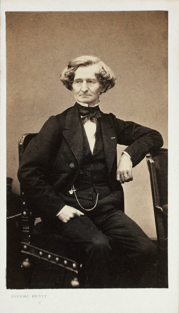 Porträtt av kompositören Hector Berlioz 1803-1869, ca 1860. av Pierre Petit
