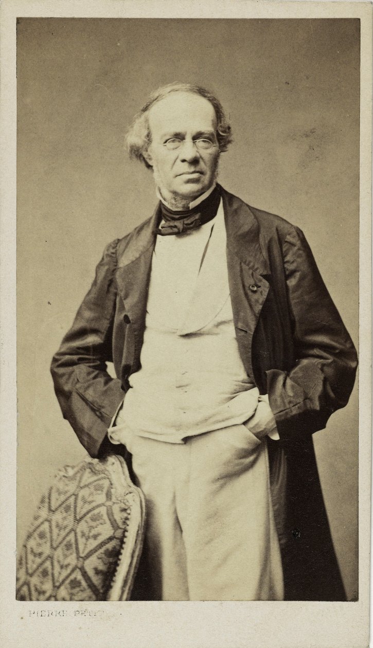 Porträtt av kompositören Jacques Fromental Halévy 1799-1862, ca 1860. av Pierre Petit
