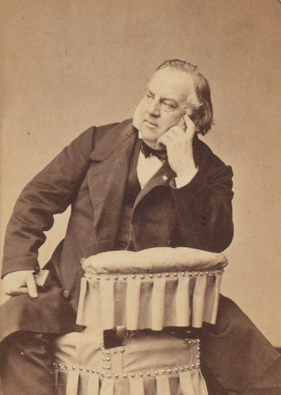 Porträtt av kompositören Louis Clapisson (1808-1866), av Petit, Pierre Lanith (1831-1909). Albumin foto. Privat samling av Pierre Petit