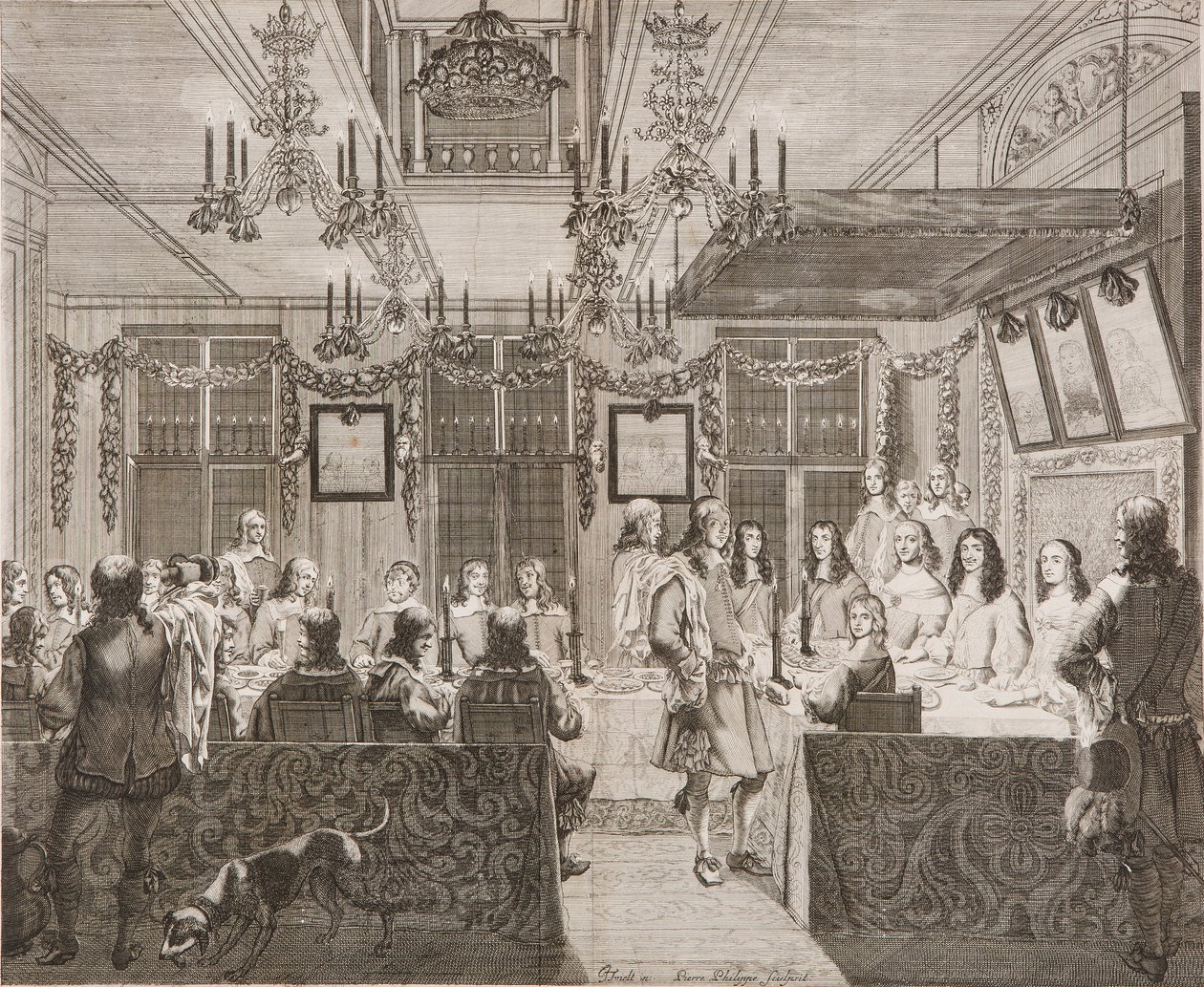 Kung Charles II äter middag med Lucy Walter av Pierre Philippe